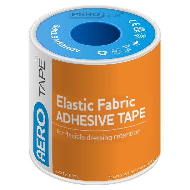 AeroTape Elastic Fabric Adhesive Tape 5cm x 2.5m (Pack of 3) | Mega Office Supplies