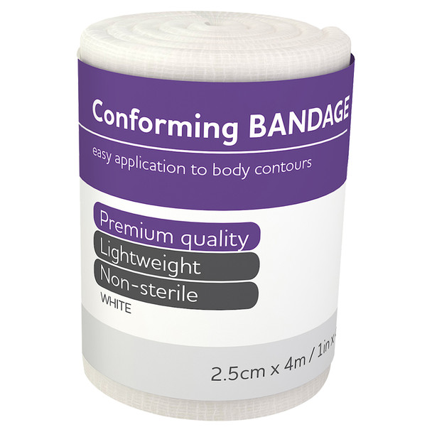 AeroForm Conforming Bandage 2.5cm x 4m Wrap/12 | Mega Office Supplies