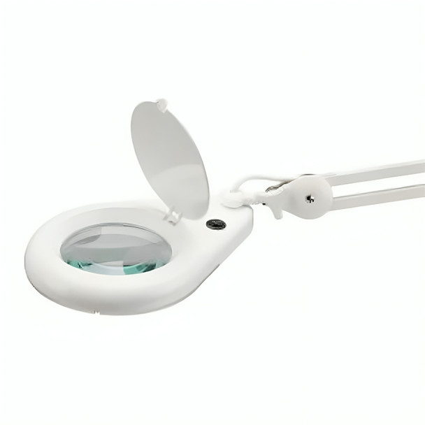 AeroSupplies (12cm diameter, 115cm extension) LED Magnifying Lamp with Table Clamp | Mega Office Supplies