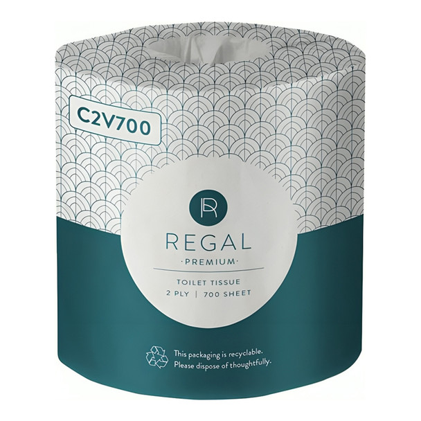 Regal Premium 2 Ply Toilet Tissue 700 Sheets x 48 | Mega Office Supplies