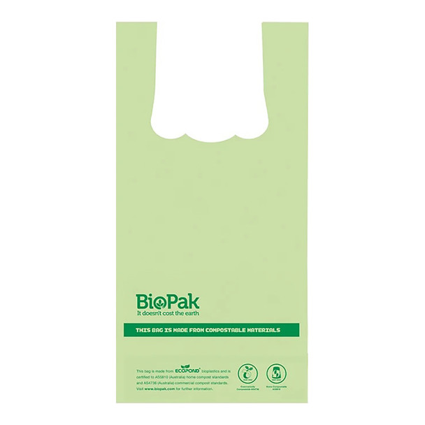 BioPak 8L Compostable Bin Liner with Handle Pack of 100 x 20 | Mega Office Supplies