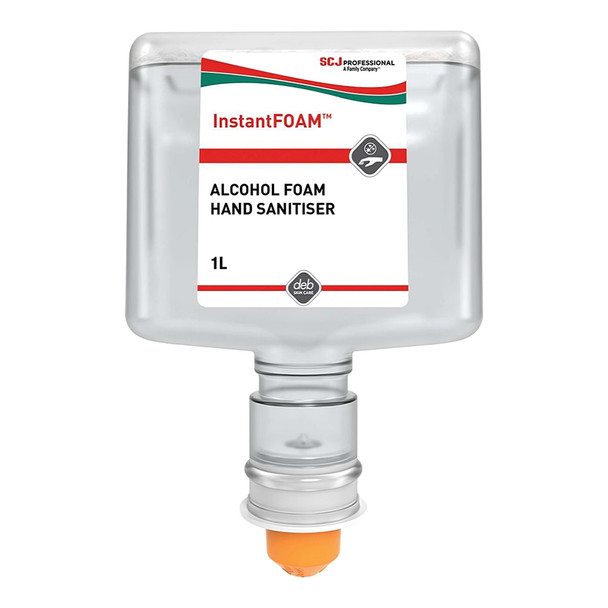 Deb InstantFoam Alcohol-Based Foam Hand Sanitiser Touch-Free 1L x 3 | Mega Office Supplies