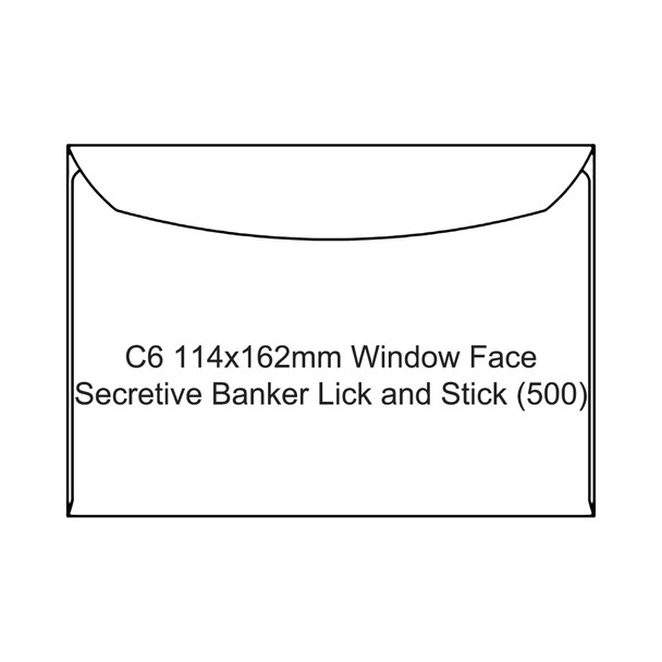 Candida C6 114x162mm Window Face Secretive Banker Lick and Stick Box of 500 | Mega Office Supplies