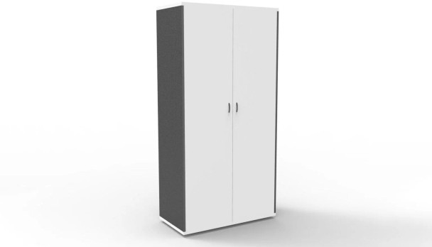 RAPIDLINE #CSC2FD N/I FULL DOOR CUPBOARD - INCLUDES 1 X FIXED MID SHELF + 3 X ADJUSTABLE SHELVES - FULLY LOCKABLE - INCLUDES 2 KEYS NATURAL WHITE