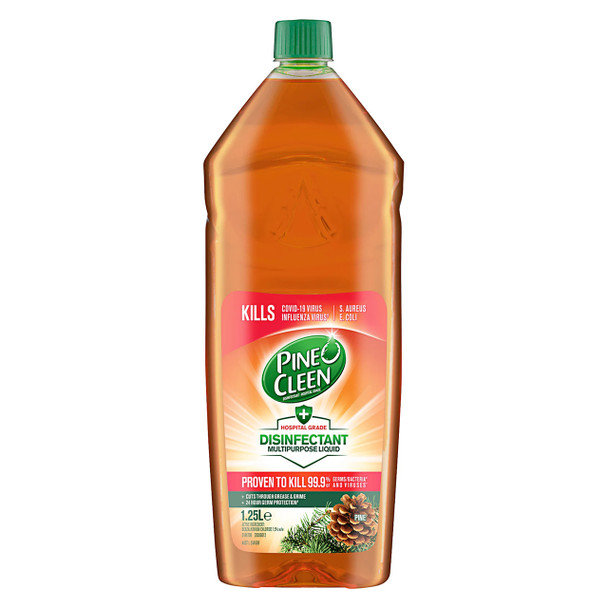 Pine O Cleen Antibacterial Liquid Disinfectant Pine 1.25L x 8 | Mega Office Supplies