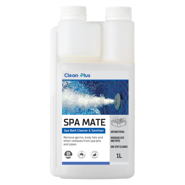 Clean Plus Spa Bath Cleaner and Sanitiser SPA Mate 1L x 12 | Mega Office Supplies