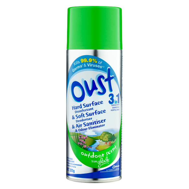 Oust 3 in 1 Surface Spray Disinfectant Hospital Grade Outdoor Scent 325g x 6 | Mega Office Supplies