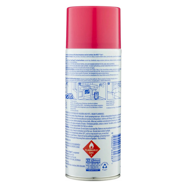 OUST 3 IN 1 SURFACE SPRAY DISINFECTANT HOSPITAL GRADE GARDEN FRESH 325G X 6