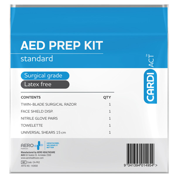 CardiAct AED Basic Prep Kit 12.5 x 20.5cm | Mega Office Supplies