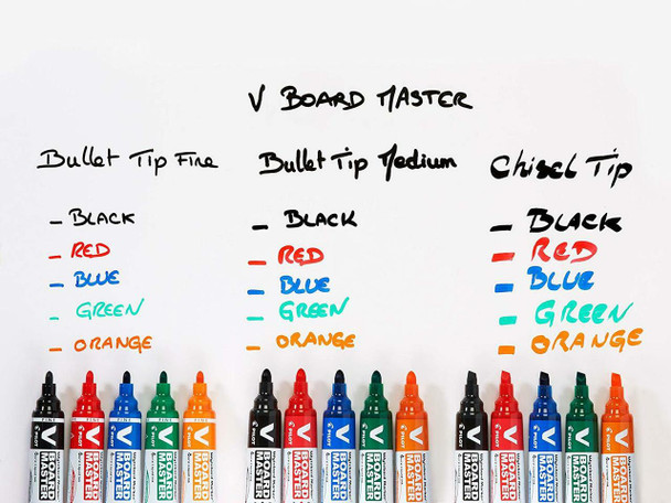 Pilot BegreeN V Board Master Assorted Bullet Medium Whiteboard Marker Pack of 5 with Holder Kit