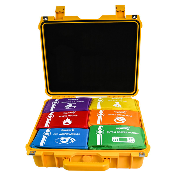 AeroKi 43 x 38 x 15.4cmt Modulator Waterproof Tough First Aid Kit | Mega Office Supplies