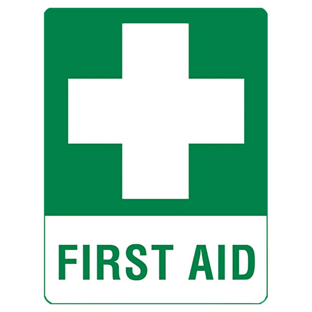 AeroSupplies Small Metal First Aid Sign 30 x 22.5cm | Mega Office Supplies