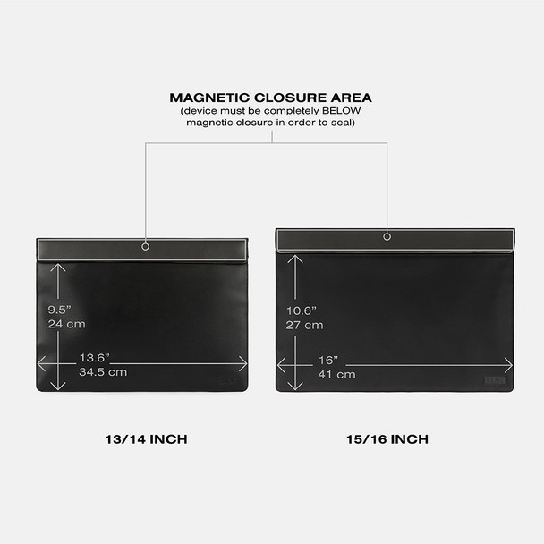 SLNT Black Faraday Laptop Sleeve 13/14 Inch | Mega Office Supplies