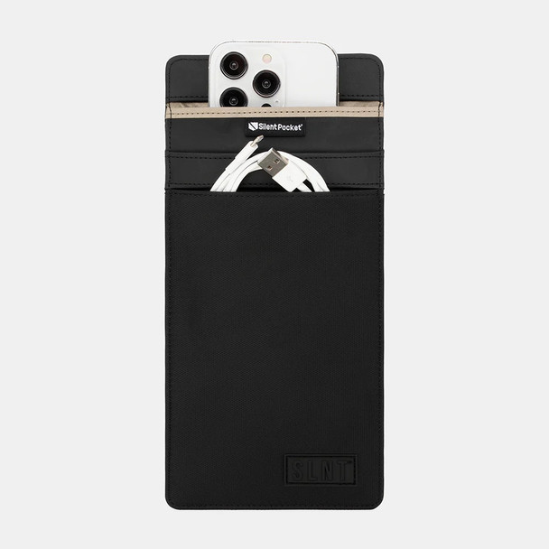 SLNT Medium Black Faraday Phone Sleeve | Mega Office Supplies