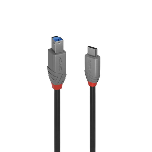 Lindy 3m USB 3.2 Type C to B Cable 5Gbps Anthra Line