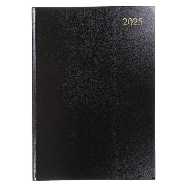 Collins Essential Diary 2025 ESSA41.99 A4 1 Day To A Page Black | Mega Office Supplies