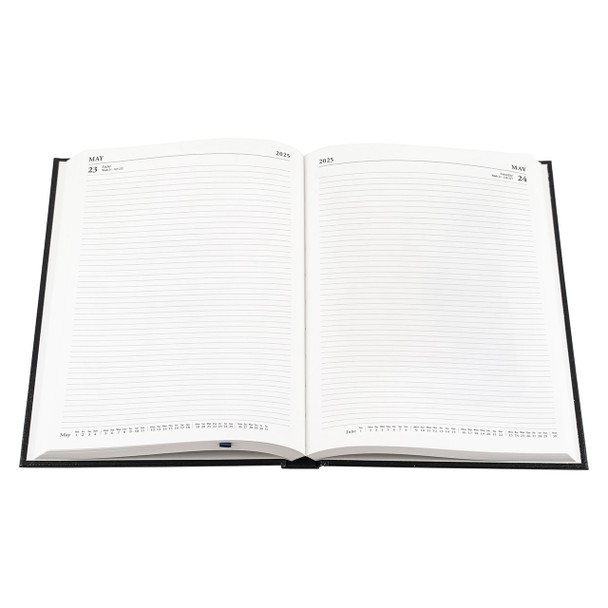 Collins Black Essential Diary 2025 ESSA41.99 A4 1 Day To A Page | Mega Office Supplies