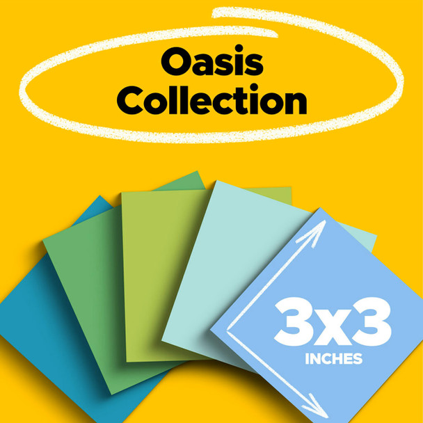 Post-it Notes Oasis Collection 76mm x 76mm 654r-12sst Super Sticky Pack 12 | Mega Office Supplies