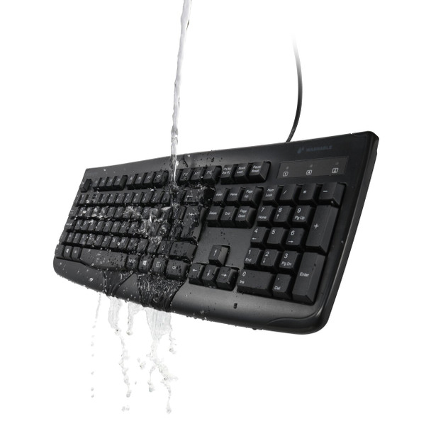 Pro Fit Washable USB Wired Keyboard Kensington Black