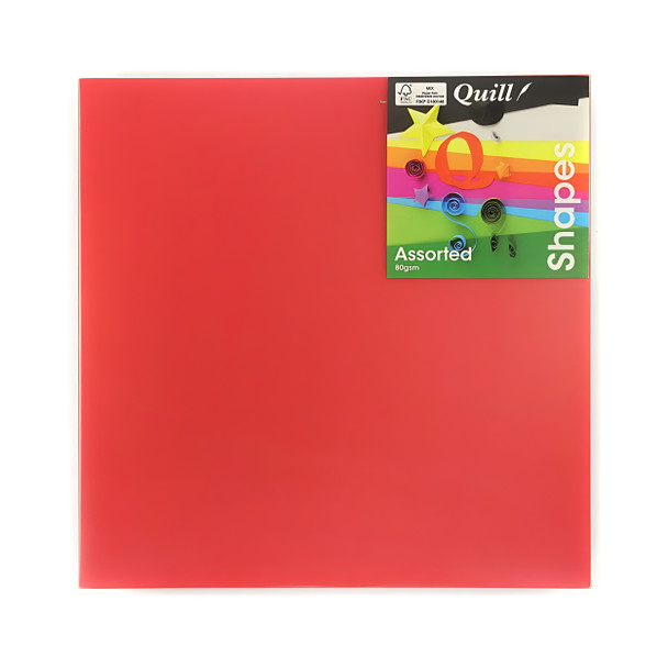 Quill Shapes Matte Squares 254mm Double Sided 80gsm Assorted Colours Pack 360 | Mega Office Supplies