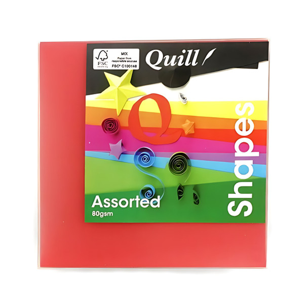 Quill Shapes Matte Squares 127mm Double Sided 80gsm Assorted Colours Pack 360 | Mega Office Supplies