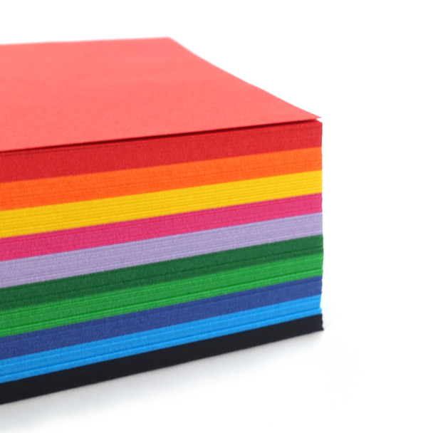 Quill 80gsm Shapes Matte Squares 127mm Double Sided Assorted Pack of 360