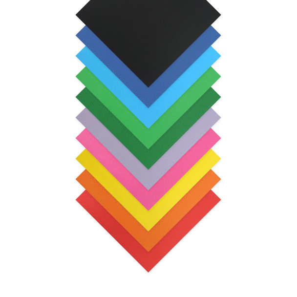 Quill 127mm Double Sided 80gsm Assorted Colours Shapes Matte Squares Pack 360 | Mega Office Supplies