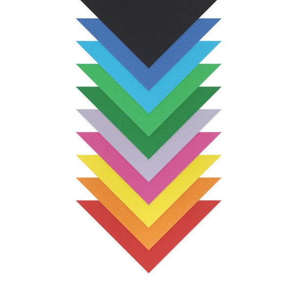 Quill 80gsm Assorted Colours Shapes Matte Triangles Pack 360 | Mega Office Supplies