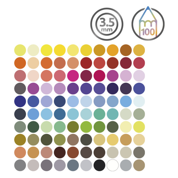 Derwent Assorted Tin 100 Chromaflow Pencils | Mega Office Supplies