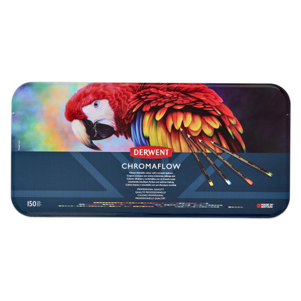 Derwent Assorted Tin 150 Chromaflow Pencils | Mega Office Supplies
