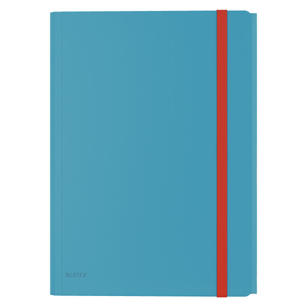 Leitz Cosy 3 Flap Folder with Pocket A4 Blue Pack of 10 | Mega Office Supplies