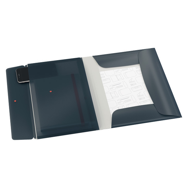 Leitz 3 Flap Folder with Pocket A4 Grey Cosy Pack of 10 | Mega Office Supplies