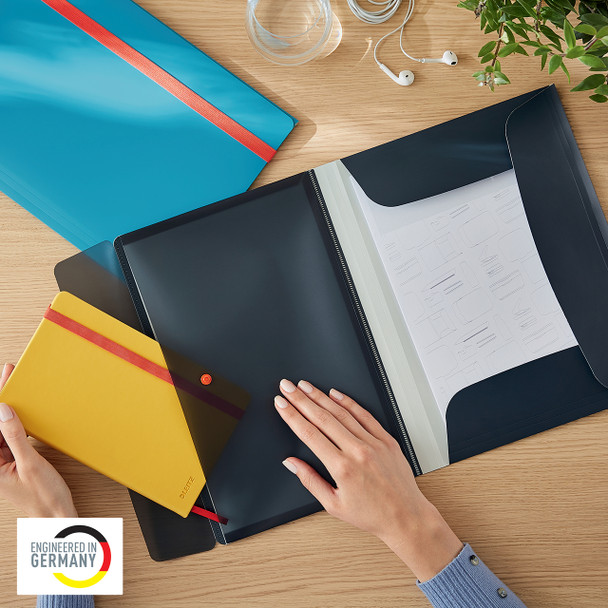 Grey Cosy 3 Flap Folder with Pocket A4 Pack of 10 Leitz