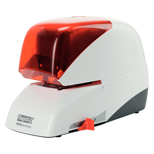 Rapid 5050E Contactless Electric Stapler Silver Orange
