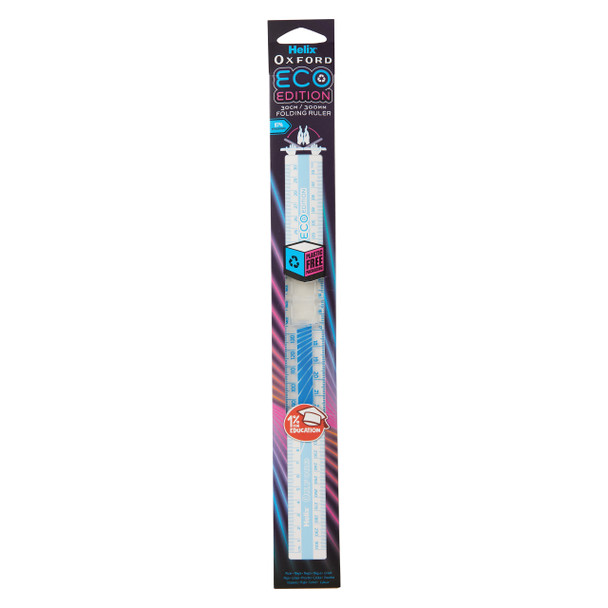Helix Oxford Cyber Eco 30cm Folding Ruler Matrix