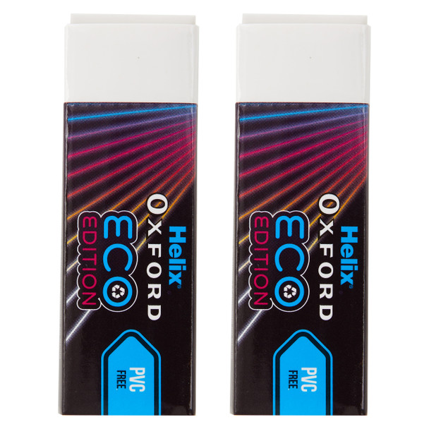 Oxford Cyber Eco Erasers Matrix Twin Pack Helix