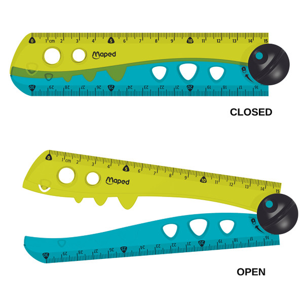 Maped Foldable Ruler 15-30cm Croc Croc Pack of 18