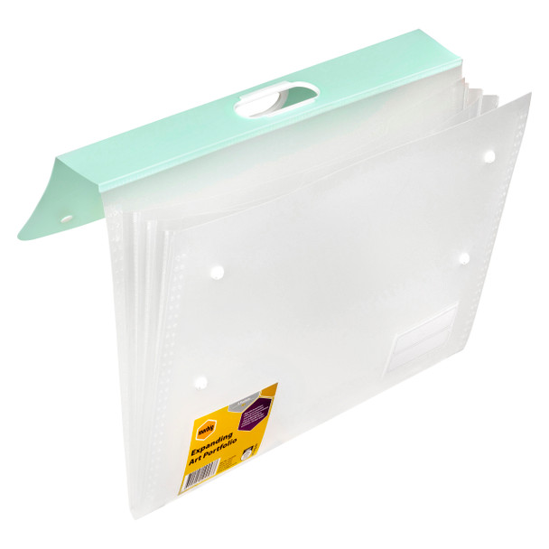Marbig Portfolio A4 Expanding Art with Handle Pastel Assorted | Mega Office Supplies