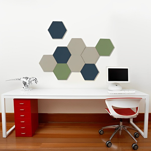 Visionchart Poppy Seed Pack of 3 Mini Hexagon Pinboard | Mega Office Supplies