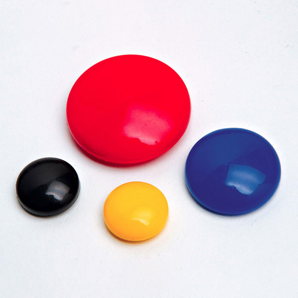 Visionchart Vista Magnetic Buttons 30mm Black Pack of 8 | Mega Office Supplies