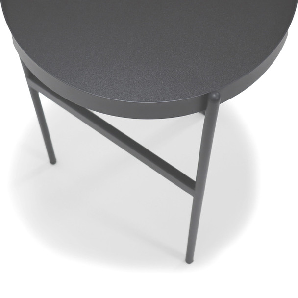 Rapidline Nido Round Side Table  Black / Black 400mm Diameter x 635mm Height