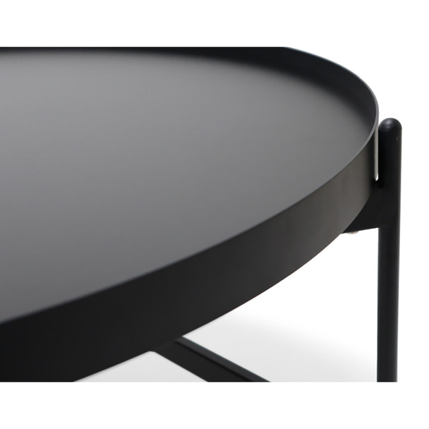 Rapidline Black / Black  800mm Diameter x 435mm Height Nido Round Coffee Table