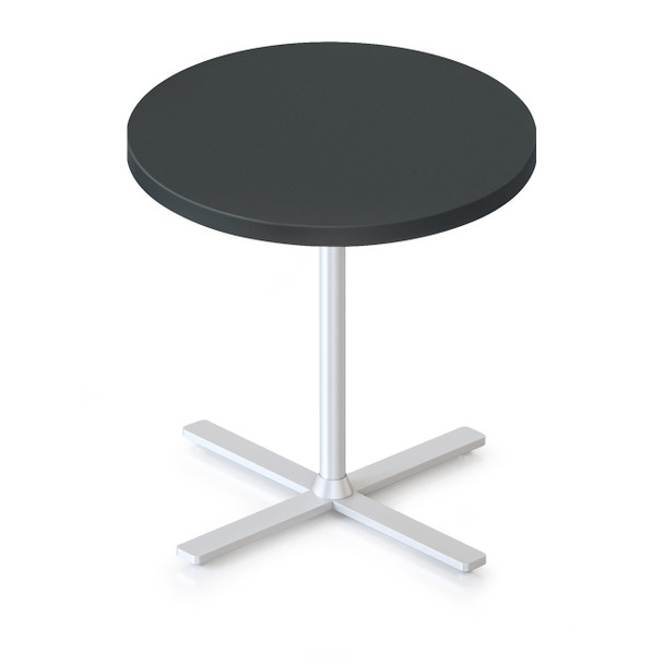 Rapidline Kolo Side Table 500 Dia x 457mm H Black Top / White Base | Mega Office Supplies
