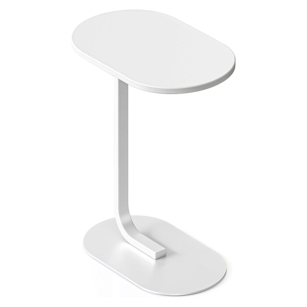 Rapidline Selene Side Table 560mm W x 340mm D x 600mm H Natural White Top / White Base | Mega Office Supplies
