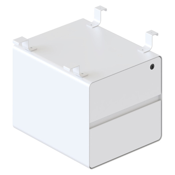 Rapidline Hanging Pedestal 2 Drawer Only Natural White White for Deluxe Infinity