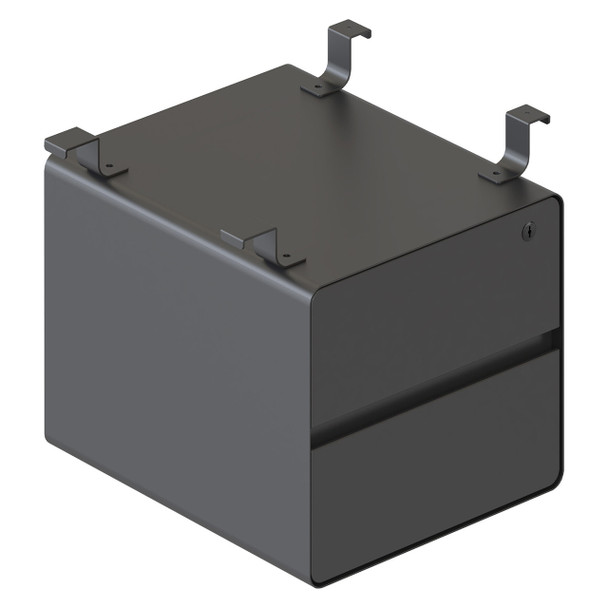 Rapidline Hanging Pedestal 2 Drawer Only Black Black for Deluxe Infinity