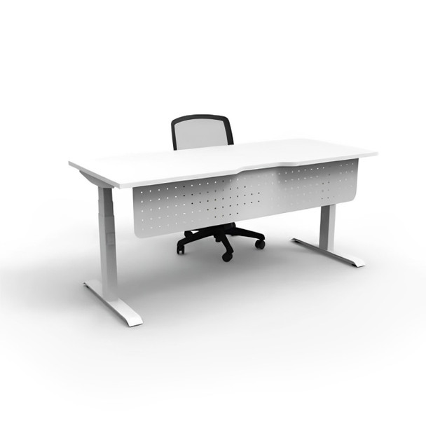 Rapidline White Arch Perforated Modesty Panel 1000 W x 300mm H | Mega Office Supplies