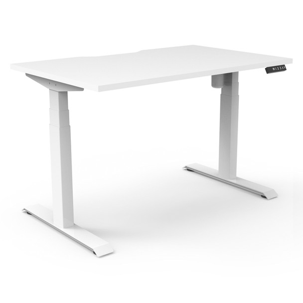 Rapidline Boost Light Single Sided Workstation 1200mm W Natural White Top / White Frame | Mega Office Supplies