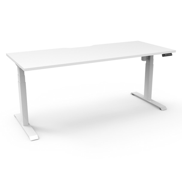 Rapidline Boost Light Single Sided Workstation 1800 x 750mm Natural White / White Satin