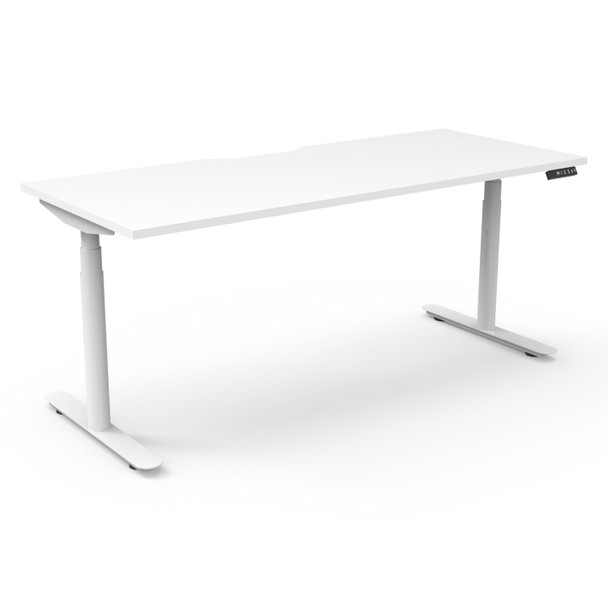 Rapidline Halo Plus Single Sided Workstation 1200mm W Natural White Top / White Frame | Mega Office Supplies